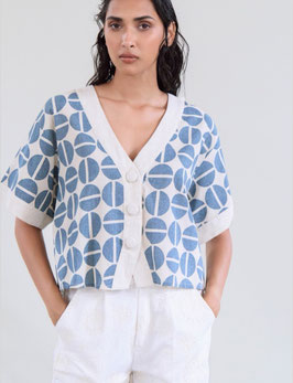 CAMISA CIRCULOS CON VISTA A CONTRASTE     REF.  S05B106DPB