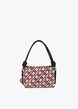 SHOPPER TEJIDO JACQUARD LC FLOCADO CRUDO-ROJO    REF. LS2504034