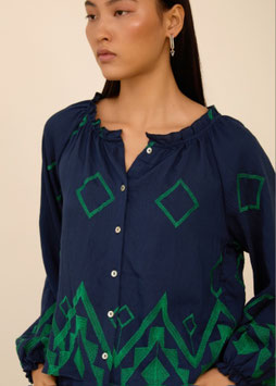 BLUSA CON BORDADO A CONTRASTE     REF. M99B07PEN