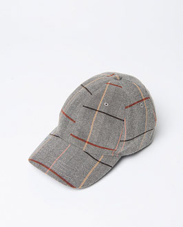 GORRA BASEBALL CON TEJIDO DE CUADROS CAMEL   REF. 35GOTE531