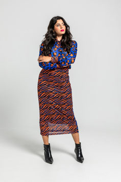 CAMISETA TIPO POLO DE ESTAMPADO VARIADO DE ANIMAL PRINT "CAOTICA"     REF. AW251518