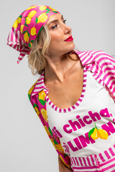 PAÑUELO 55 x 55 ROSA DE LIMONES "LIMONCELLO"     REF. SS262016