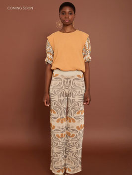 PANTALON LARGO DE PUNTO ESTAMPADO     REF. M90P03NUT
