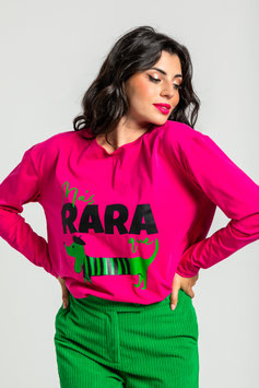 CAMISETA OVERSIZE POSICIONAL PERRO "MAS RARA QUE UN PERRO VERDE"   REF. AW251905