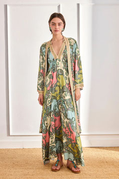 KIMONO VISCOSA ESTAMPADO PAISLEY Y BORDADO       REF.  GF.EPIDOTO