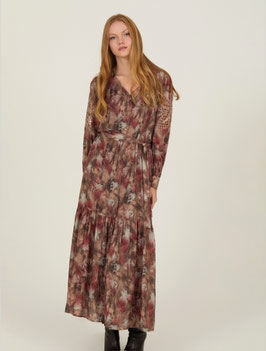 VESTIDO LARGO BORDADO EN TEJIDO DE RAYON        REF. M119V04RWD