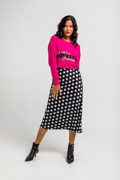 CAMISETA OVERSIZE POSICIONAL TEXTO "GUAPA"      REF. AW251201