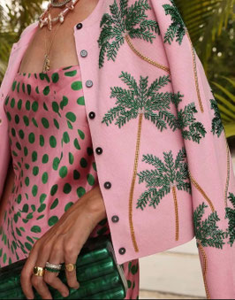 CHAQUETA BORDADA PALMERAS      REF. 82163