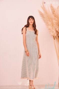 VESTIDO LARGO TIRANTES ALGODON CON CUT OUTS       REF.  NI.JAISA