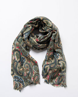 PAÑUELO RECTANGULAR ESTAMPADO AZUL    REF. 35PAWO227