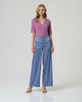 PANTALON PATA ANCHA AZUL EMPOLVADO      REF. 516BASS523/59