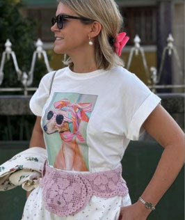 CAMISETA PERRO CON PAÑUELO Y GAFAS            REF.   690002-330
