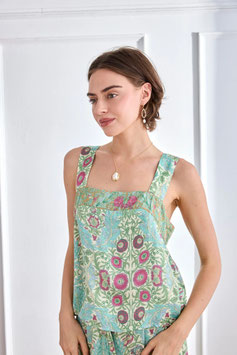 TOP VISCOSA ESTAMPADO BOTANICO ACQUA    REF. GF.KRINI