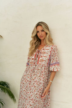 VESTIDO MIDI LOVE LETTERS PRINT PENNY    REF.  PENNY