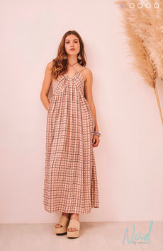 VESTIDO LARGO TIRANTES ESTAMPADO FLUIDO       REF.  NI.CLAIRE