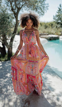 VESTIDO MAUI ORANGE      REF. L337
