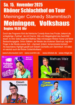 Meininger Comedy Stammtisch  Rhöner Schlachthof on Tour
