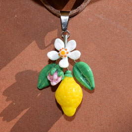 Zitronen Anhänger floral