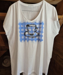 Handbemaltes T-Shirt | coffee