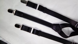 Bretelles en cuir noir