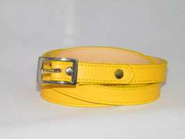 CEINTURE  FINE EN CUIR JAUNE MOD 1.5/J2
