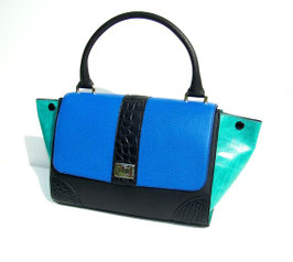 SAC A MAIN bleu "ELIANE"