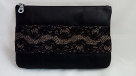 Pochette cuir noire Murielle Grand Modèle