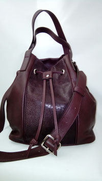 SAC à main bourse grenat "AGATHE"