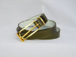 CEINTURE FINE EN CUIR VERT BRONZE MOD 2.0/VB1