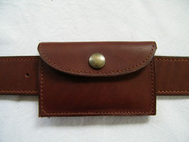 Porte-cartes en cuir marron "Sylvain"