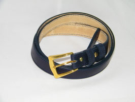 ceinture fine en cuir bleu marine mod 2.5/BM5