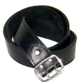 ceinture cuir noir boucle deux ardillons mod 4.0/n6