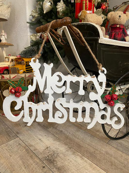 Deko Schild aus Holz "Merry Christmas" - XL