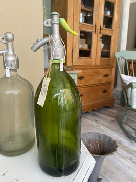 Antike Siphon Flasche - grün