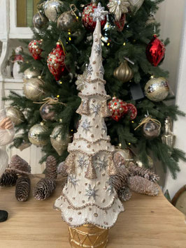 Weihnachtsbaum, weiß mit Glitzer