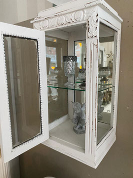 Antike Wand-Glasvitrine
