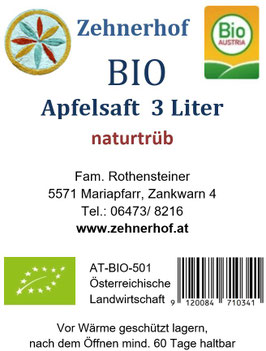 Bio - Apfelsaft  3 Liter BaginBox