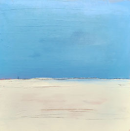 Strandruhe  60 x 60 cm blaues Gemälde
