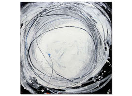 s/w Bild Sich aus derSchlinge befreien 80 x 80 cm