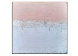 rosa weißes Bild auf 100 x 100 cm
