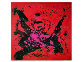 Rotes Bild auf 110 x 130 cm