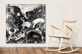 schwarz weiss Bild - in 100 x 100 cm