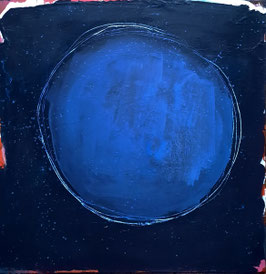 Blaues Bild 80 x 80 cm