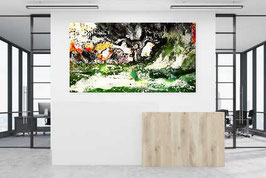 Abstrakte Malerei - Machtkämpfe 200 x 100 cm