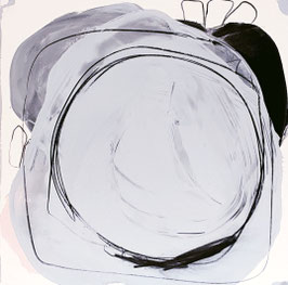 60 x 60 - Kaltes Eisblau Weiss