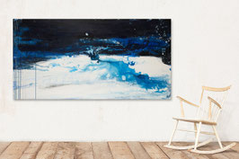 blaues Bild 100 x 200 cm