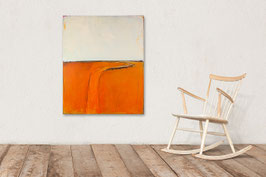 100 x 80 cm  orange beige
