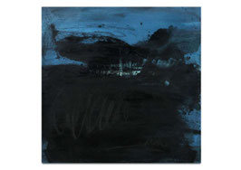blaues Gemälde auf 100 x 80 cm