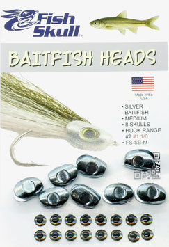 Fish Skull BAITFISH HEADS Silver Medium FS-SB-M