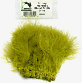 Hareline STRUNG MARABOU BLOOD QUILLS Olive MBSQ263